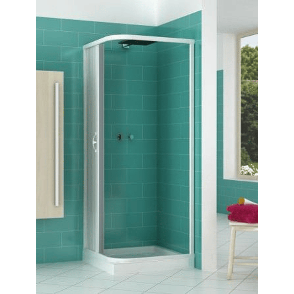 Mampara ducha tres lados extensible en PVC apertura central dos hojas - 70  x 90 x 70 cm, H 185 cm, Blanco : : Bricolaje y herramientas