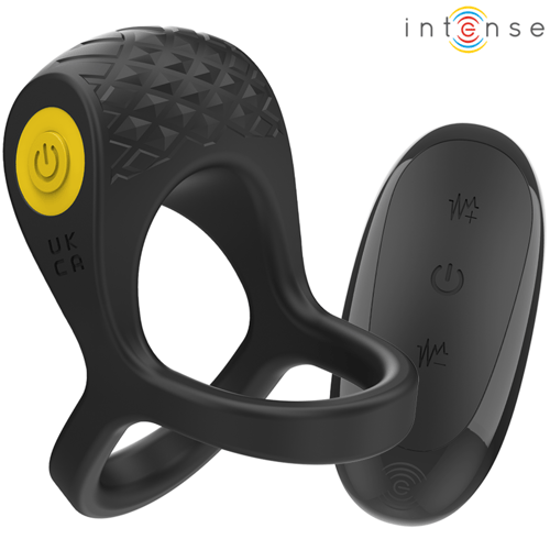 INTENSE COUPLES TOYS INTENSE - ALEX VIBRATORE DOPPIO ANELLO PER PENE 10 VIBRAZIONI NERO