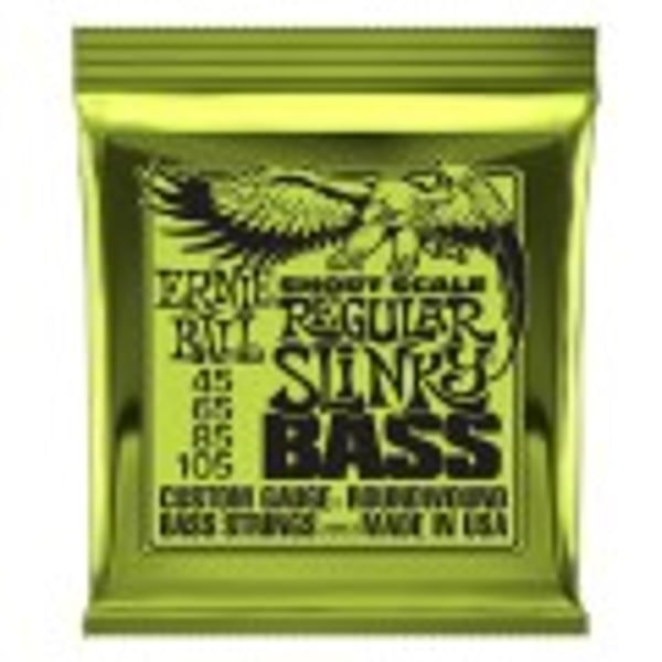 ERNIE BALL Corde per basso SLINKY Nickel Wound a scala corta- Scalatura 45-105. Modello P02852
