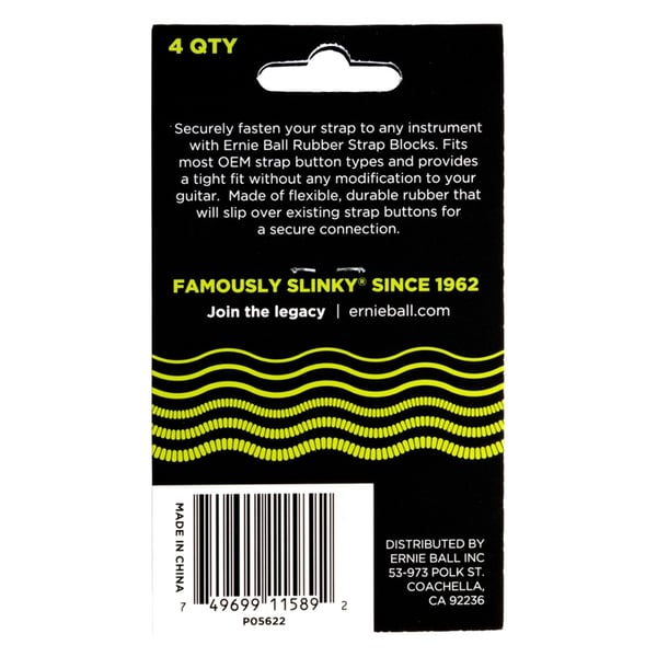 Ernie Ball 5622 Strap Blocks Green