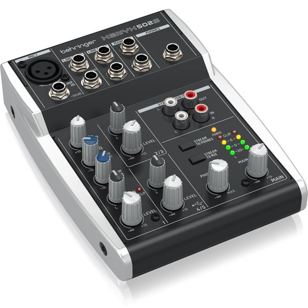 Mixer BEHRINGER XENYX 502S 5 Ingressi con Interfaccia Streaming USB