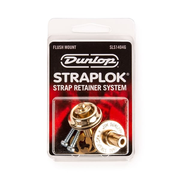 Dunlop SLS1404G Straplok Flush Mount Strap Retainer System, Gold