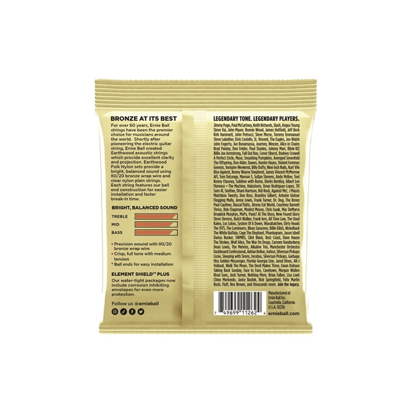 Ernie Ball 3069 Erthwd Folk Nylon, Pk 28 42