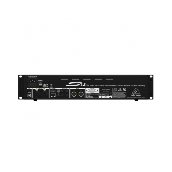 BEHRINGER S16 DIGITAL SNAKE STAGE BOX DIGITALE 16 PREAMPLIFICATORI MICROFONICI 8 USCITE XLR