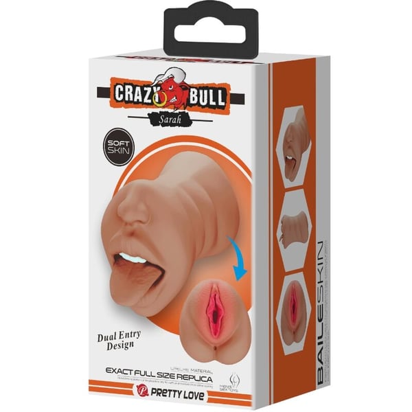 CRAZY BULL - SARAH DOPPELMASTURBATOR MUND &amp; VAGINA FLEISCH