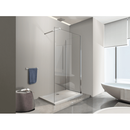 Parete Doccia Walk-in Angolare Doppio Vetro 8 mm Reversibile 88-90 x 88,5-90,5 H 200 cm