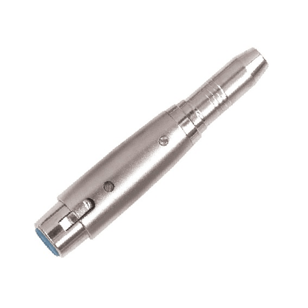 PROEL STAGE Adattatore professionale in metallo: presa XLR 3 poli-&gt; presa jack mono Ø 6.3 mm.
