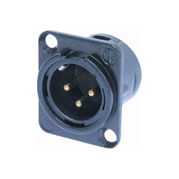 Quik Lok NC/353 GD XLR 3 poli maschio Neutrik (NC3MD-L-B-1)
