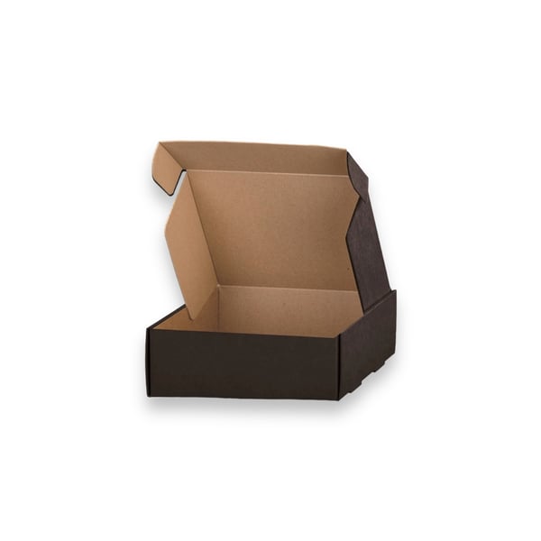 SCATOLE DA IMBALLO NERE 25 PEZZI - Cartone Ondulato Autoassemblante 34x23,5x11 Cm, Per E-commerce E Spedizioni