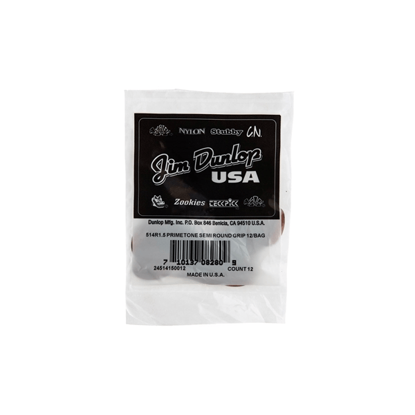 Dunlop 514R1.5 Primetone Semi Round (Grip), Refill Bag/12