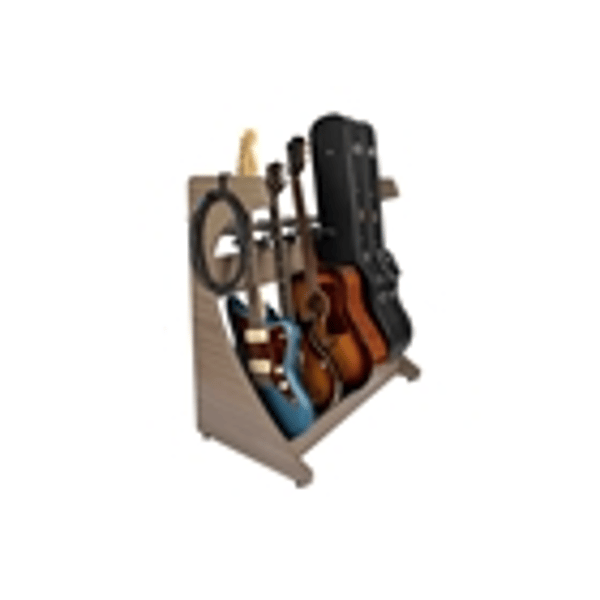 Gator Frameworks GFW-ELITEGTR5RK-GRY Rack per chitarre 5-7 posti in finitura grigio Driftwood<br>