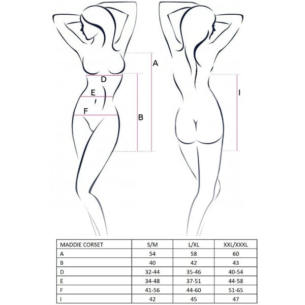 PASSION WOMAN MADDIE CORSET SCHWARZ L / XL