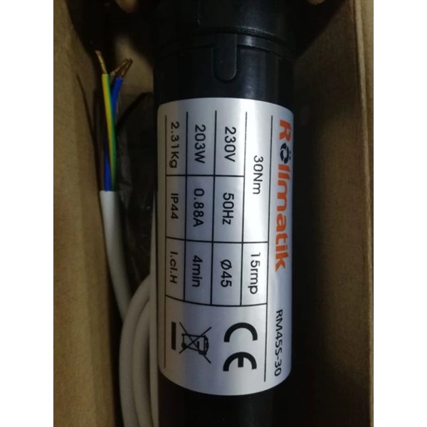 Motore Per Tapparelle Con Telecomando 60 Kg/30 Nm – Automazione Elettrica Avvolgibile, Silenzioso, Collegabile A Pulsantiera, Garanzia 5 Anni
