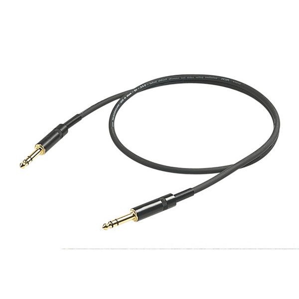 PROEL STAGE Cavo professionale bilanciato con connessioni spina jack Stereo Ø 6.3 mm Yongsheng - HPC225 - spina jack Stereo Ø 6.3 mm Yongsheng. Lunghezza: 1 metro. Colore disponibile: Nero. Altre lunghezze disponibili: visualizzare le specifiche tecniche