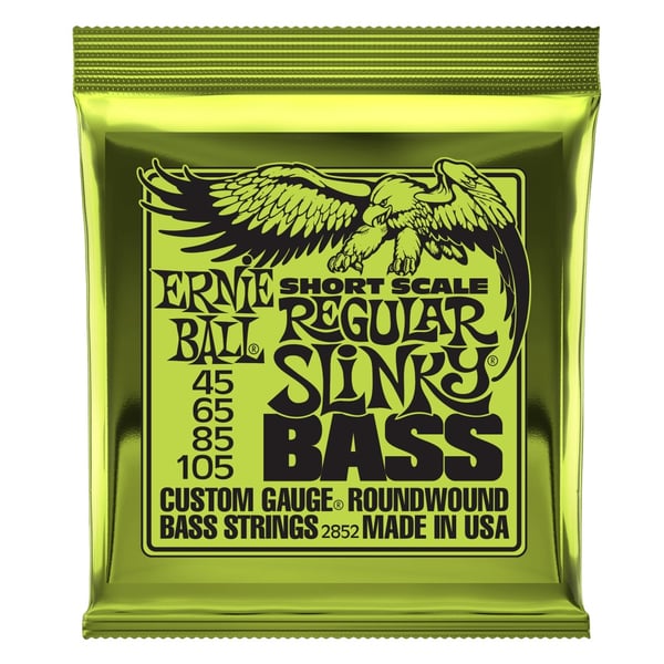 ERNIE BALL Corde per basso SLINKY Nickel Wound a scala corta- Scalatura 45-105. Modello P02852