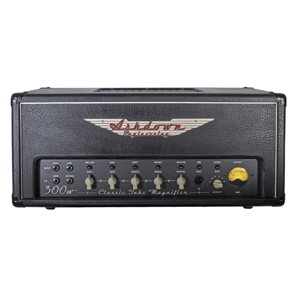 ASHDOWN CTM-300 TESTATA VALVOLARE PER BASSO ELETTRICO CTM300 300 WATT EQ 3 BANDE 6 SWITCH VU-METER EFX LOOP