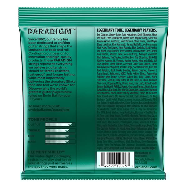 ERNIE BALL Corde per chitarra elettrica Paradigm Not Even Slinky. Modello P02026