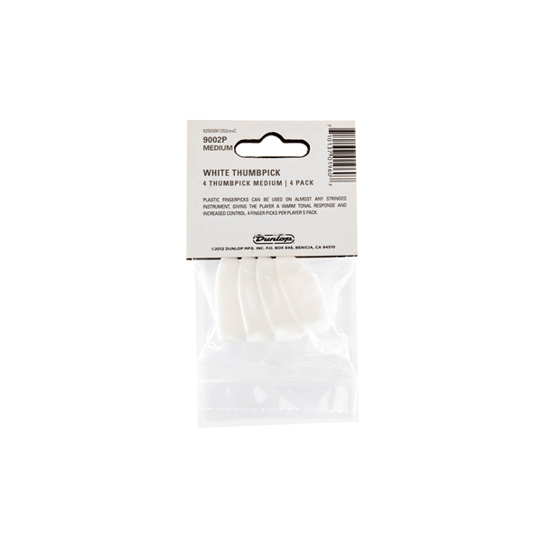 Dunlop 9002P THUMB MEDIUM - PLAYER'S PACK 4 PLETRI
