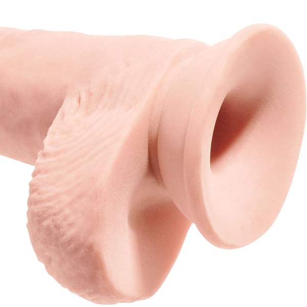 KING COCK - REALISTISCHER PENIS MIT EIER 19,4 CM LEICHT