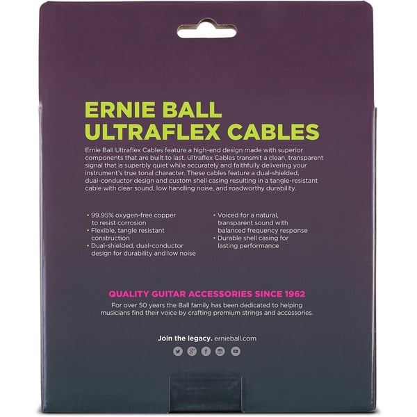 Ernie Ball 6044 Cavo Spirale Nero 9 m