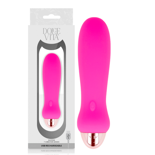 DOLCE VITA - VIBRATORE RICARICABILE CINQUE ROSA 7 VELOCITÀ