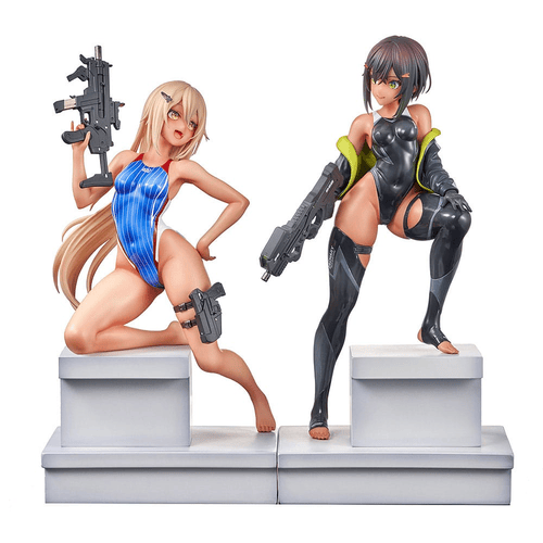 Arms Note Statuen 1/7 Swim Team Bucho-chan and Kohai-chan 22 cm