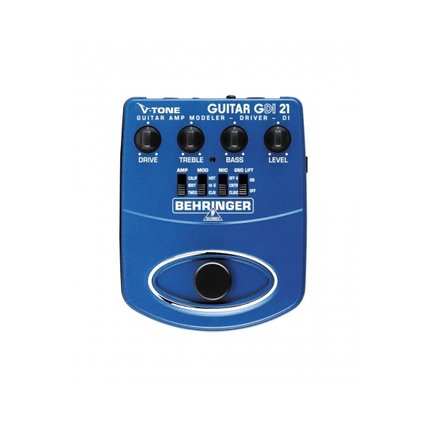 BEHRINGER GDI21 V-TONE GUITAR PEDALE PER CHITARRA ELETTRICA MODELLATORE AMPLIFICATORI DI-BOX EQUALIZZATORE 2 BANDE 27 MODE