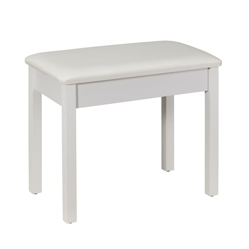 SOUNDSATION Panchetta per piano in legno satinato bianco