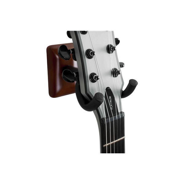 Gator Frameworks GFW-GTR-HNGRMHG Supporto a muro per chitarra con piastra mogano<br>