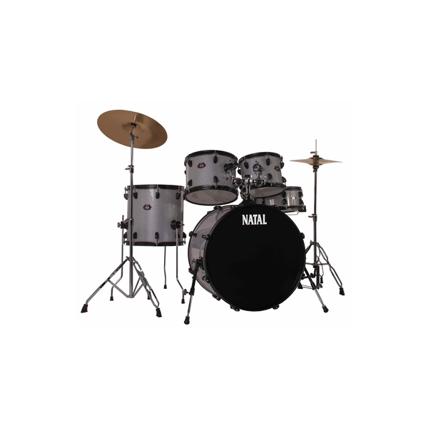 Natal DNA F22 5 pezzi White Sparkle - Black Hardware
