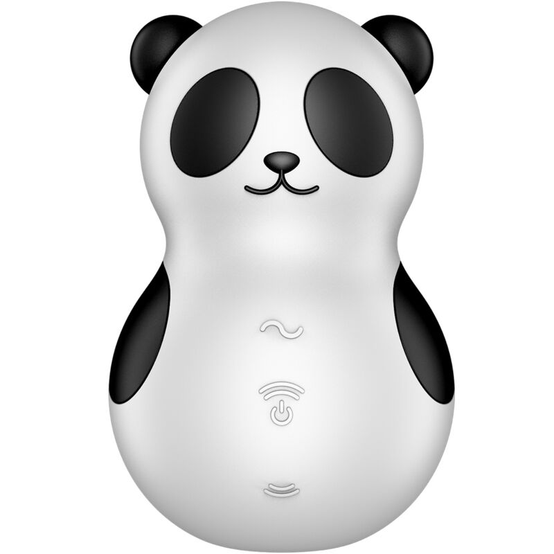 SATISFYER AIR PULSE SATISFYER - POCKET PANDA STIMOLATORE E VIBRATORE IN BIANCO E NERO