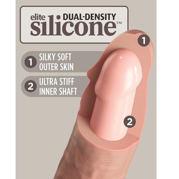 KING COCK ELITE - REALISTISCHER VIBRATOR & SILIKON-DILDO MIT FERNBEDIENUNG 23 CM