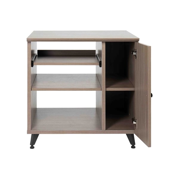 Gator Frameworks GFW-ELITESIDECAR-GRY Mobile rack sidecar cabinet in legno con finitura grigia<br>