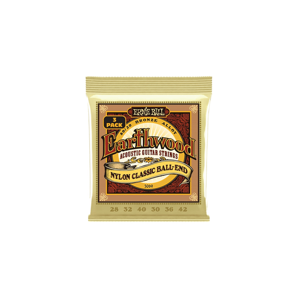 Ernie Ball 3069 Erthwd Folk Nylon, Pk 28 42