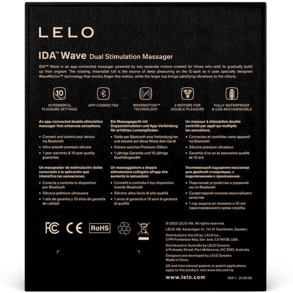 LELO IDA WAVE COUPLES MASSAGER CORAIL ROUGE