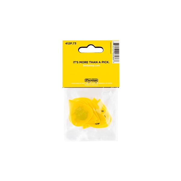 Dunlop 412P Tortex Sharp Yellow .73