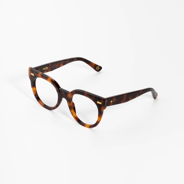 Kyme Lea Dark Avana - Handmade Bold Italian Sunglasses
