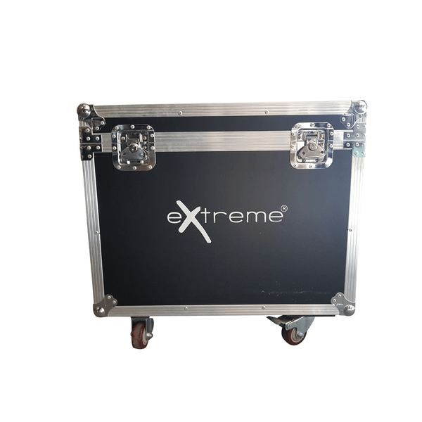 EXTREME QUAD METEOR 1215 COPPIA TESTE MOBILI A SFERA 12 LED X 15W RGBW DMX 8 CANALI EFFETTI + CASE IN OMAGGIO