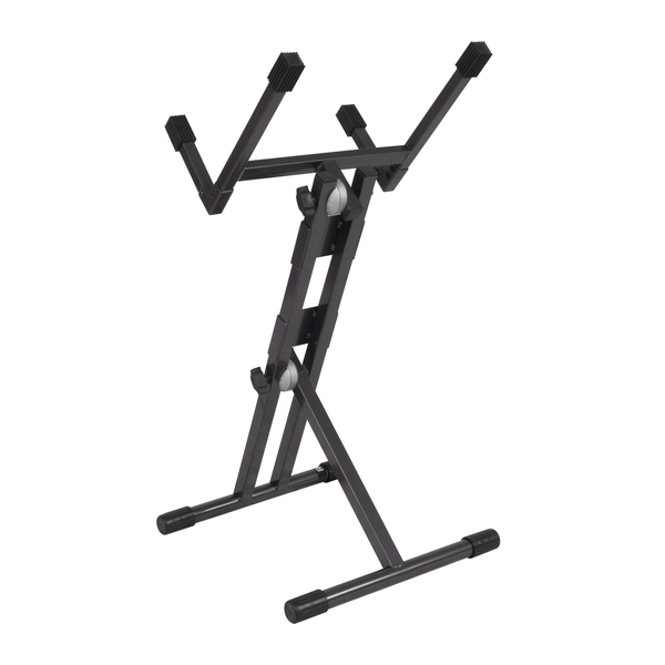 PROEL STAGE Supporto per monitor regolabile in altezza con doppio braccio anteriore ripiegabile e piano posteriore inclinabile grazie al sistema di regolazione EASY LOCK.