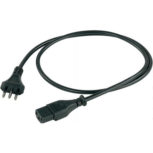 PROEL STAGE Cavo di alimentazione assemblato PROEL (3x1 mm2) con connessioni presa volante EC standard 3 poli -> spina volante EC standard 3 poli.