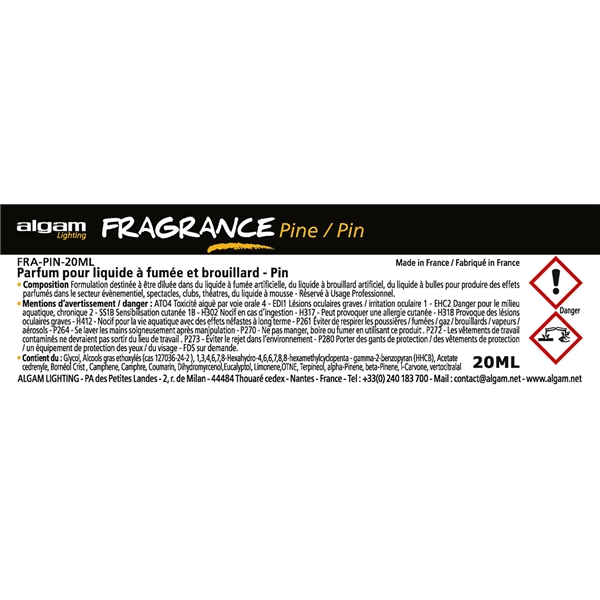 Algam Lighting FRA-PIN-20ML Profumo per Liquido del Fumo 20ml Pino