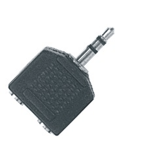 PROEL STAGE Adattatore in ABS: n. 2 prese jack stereo Ø 3.5 mm.-&gt; spina jack stereo Ø 3.5 mm.