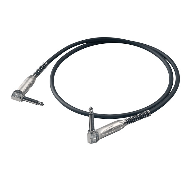 PROEL STAGE Cavo professionale per strumenti con connessioni PROEL in metallo - jack mono Ø 6.3 mm ad angolo -&gt; jack mono Ø 6.3 mm ad angolo.
