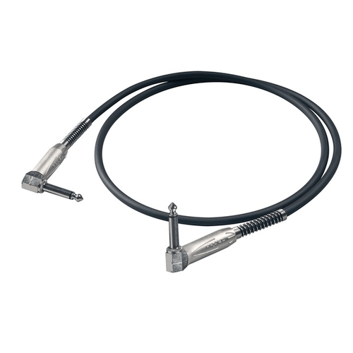 PROEL STAGE Cavo professionale per strumenti con connessioni PROEL in metallo - jack mono Ø 6.3 mm ad angolo -> jack mono Ø 6.3 mm ad angolo.