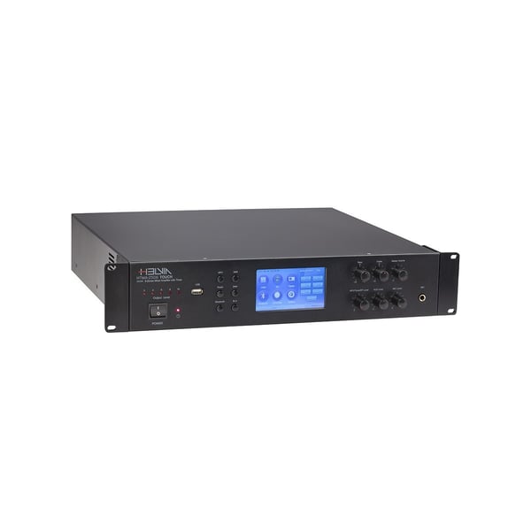 HELVIA Amplificatore mixer 250W integrato a 6 zone con timer, USB, SD, BT e Radio