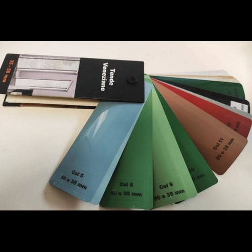 Kit campionatura e cartella colori Tende Veneziane. Modelli Tende e Veneziane 35 e 50 mm