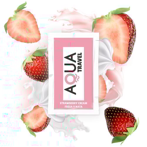 AQUA TRAVEL LUBRIFICANTE A BASE ACQUA GUSTO CREMA FRAGOLA - 6 ML