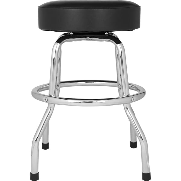 Sgabello da bar con logo Chevron Fender™ Custom Shop, nero/cromato, 24"