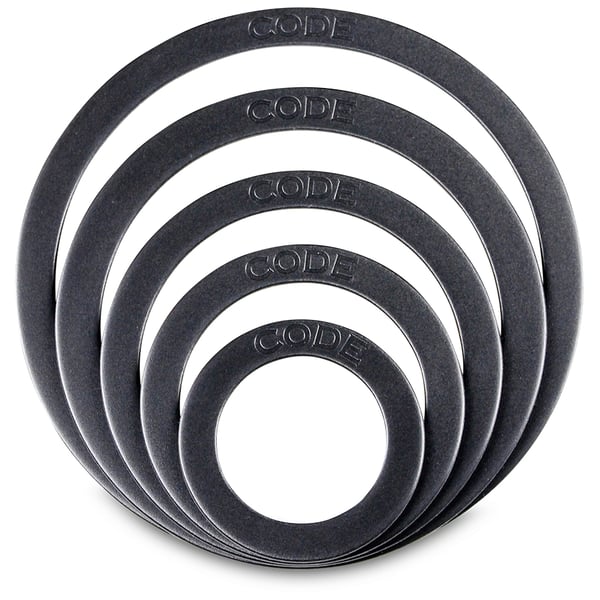 Code PORT HOLES Anello di rinforzo da 4" Nero - PRTHLBL41