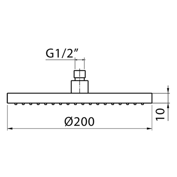 SOFFIONE IN ABS D.200 LINEA SPARTACO